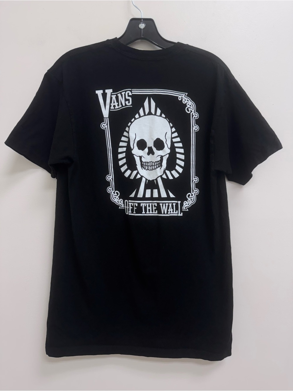 Vans Off The Wall Black Graphic Skull Tee Medium